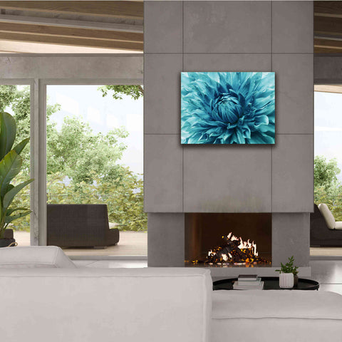 Image of 'Turquoise Dahlia' by Epic Portfolio, Giclee Canvas Wall Art,34x26