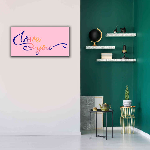 Image of 'Love You Sunrise' by Epic Portfolio, Giclee Canvas Wall Art,40x20