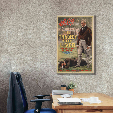 Image of 'The Tragedy That Lived The Fatality Of Love (1914)' by Epic Portfolio, Giclee Canvas Wall Art,26x40