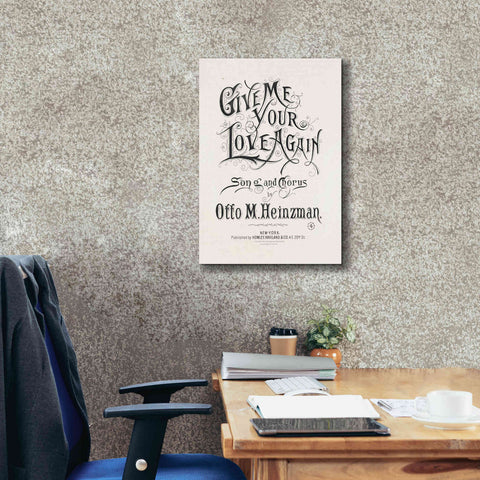 Image of 'Give Me Your Love Again (1893)' by Epic Portfolio, Giclee Canvas Wall Art,18x26