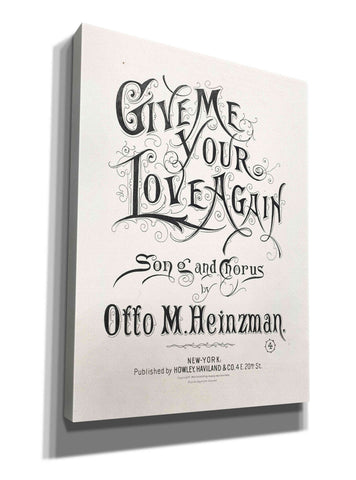 Image of 'Give Me Your Love Again (1893)' by Epic Portfolio, Giclee Canvas Wall Art