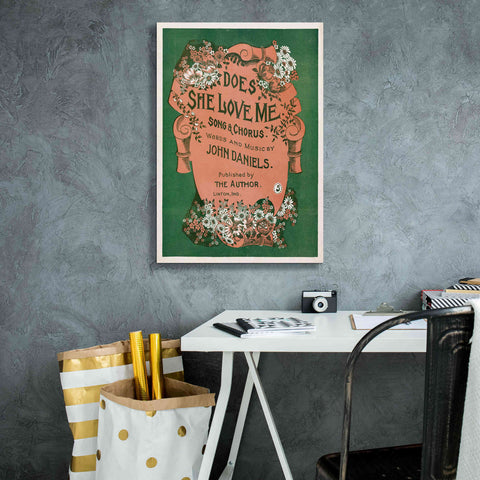 Image of 'Does She Love Me (1899)' by Epic Portfolio, Giclee Canvas Wall Art,18x26