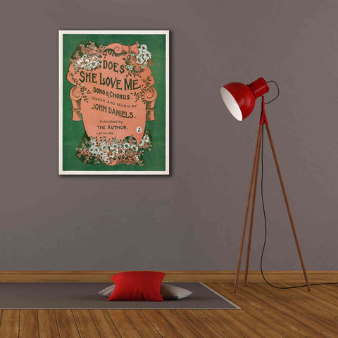 Image of 'Does She Love Me (1899)' by Epic Portfolio, Giclee Canvas Wall Art,26x34