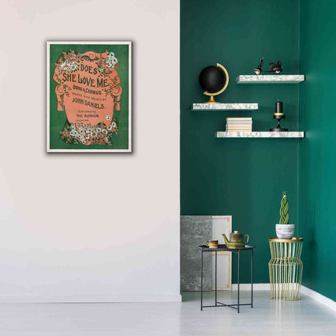 Image of 'Does She Love Me (1899)' by Epic Portfolio, Giclee Canvas Wall Art,26x34