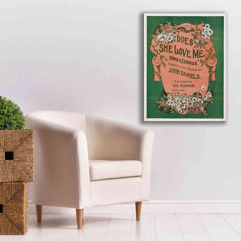 Image of 'Does She Love Me (1899)' by Epic Portfolio, Giclee Canvas Wall Art,26x34