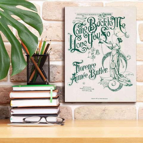 Image of 'Come Back To Me I Love You So (1897)' by Epic Portfolio, Giclee Canvas Wall Art,12x16