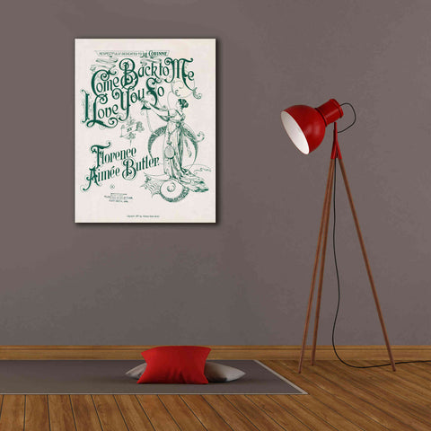 Image of 'Come Back To Me I Love You So (1897)' by Epic Portfolio, Giclee Canvas Wall Art,26x34