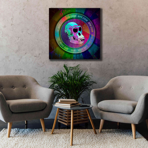 Image of 'Ape Crypto Coin' by Epic Portfolio, Canvas Wall Art,37 x 37