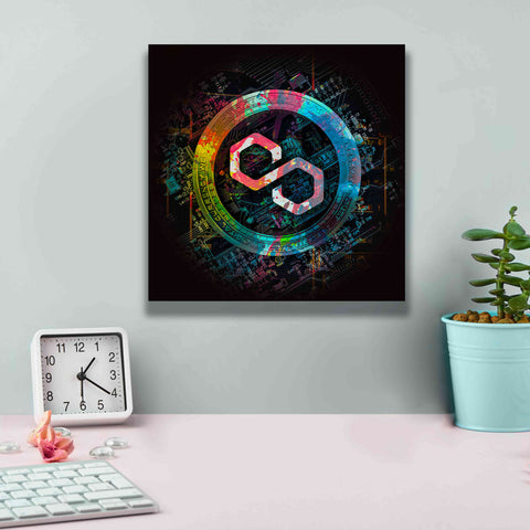 Image of 'Polygon Crypto Giga Coin' by Epic Portfolio, Canvas Wall Art,12 x 12