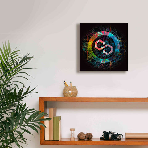 Image of 'Polygon Crypto Giga Coin' by Epic Portfolio, Canvas Wall Art,12 x 12