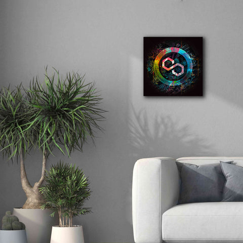 Image of 'Polygon Crypto Giga Coin' by Epic Portfolio, Canvas Wall Art,18 x 18