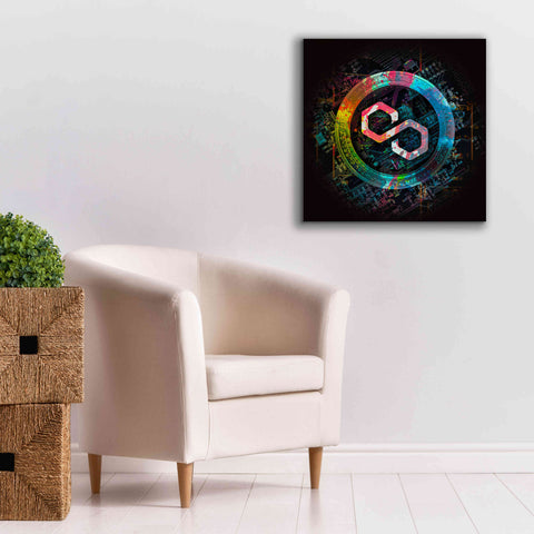 Image of 'Polygon Crypto Giga Coin' by Epic Portfolio, Canvas Wall Art,26 x 26