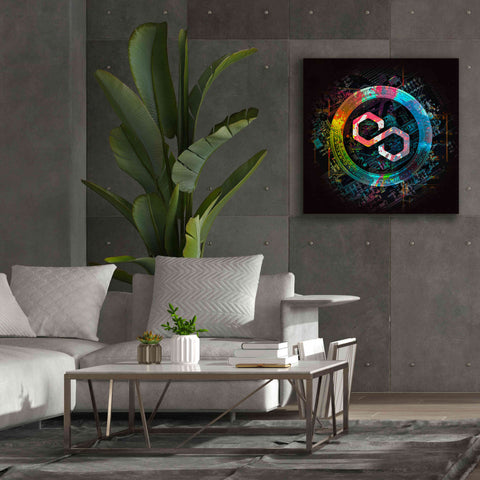 Image of 'Polygon Crypto Giga Coin' by Epic Portfolio, Canvas Wall Art,37 x 37