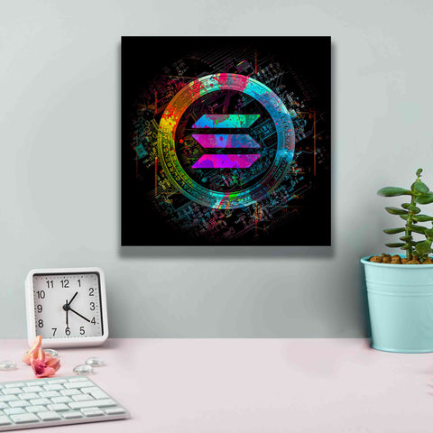 Image of 'Solana Crypto Giga Coin' by Epic Portfolio, Canvas Wall Art,12 x 12