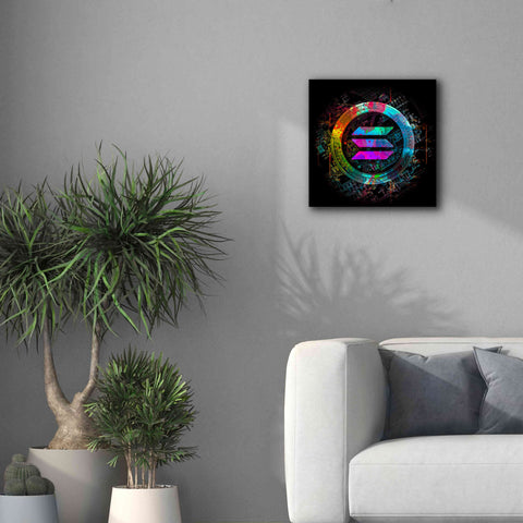 Image of 'Solana Crypto Giga Coin' by Epic Portfolio, Canvas Wall Art,18 x 18