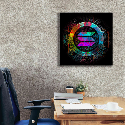 Image of 'Solana Crypto Giga Coin' by Epic Portfolio, Canvas Wall Art,26 x 26