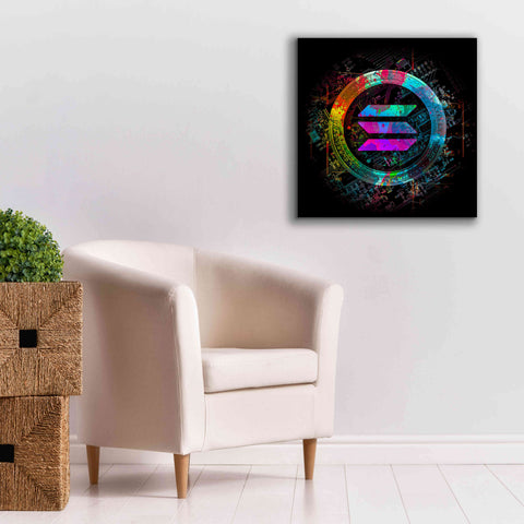 Image of 'Solana Crypto Giga Coin' by Epic Portfolio, Canvas Wall Art,26 x 26