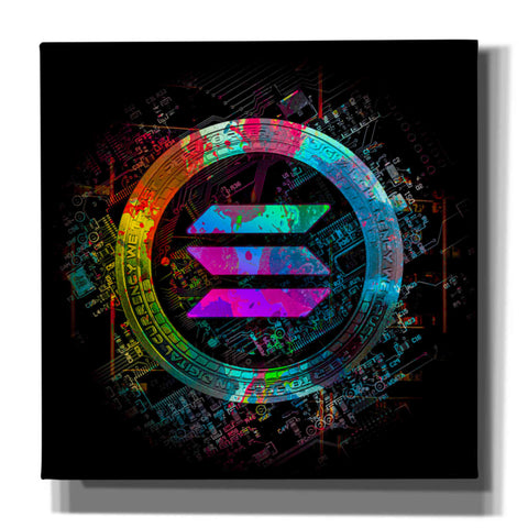 Image of 'Solana Crypto Giga Coin' by Epic Portfolio, Canvas Wall Art
