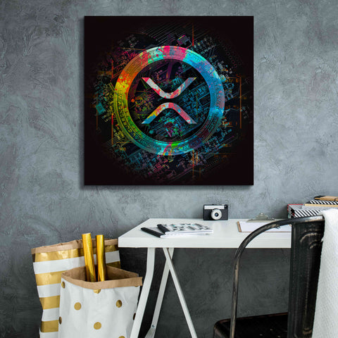 Image of 'XRP Crypto Giga Coin' by Epic Portfolio, Canvas Wall Art,26 x 26