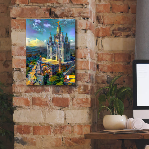 Image of 'Barcelona Spain Tibidabo Church' by Pedro Gavidia, Canvas Wall Art,12 x 16