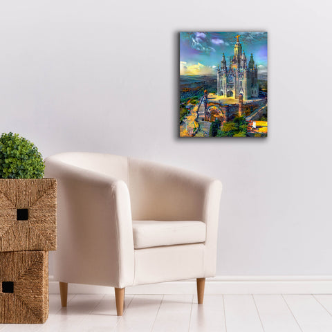 Image of 'Barcelona Spain Tibidabo Church' by Pedro Gavidia, Canvas Wall Art,20 x 24