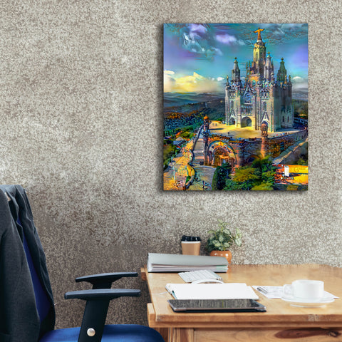 Image of 'Barcelona Spain Tibidabo Church' by Pedro Gavidia, Canvas Wall Art,26 x 30