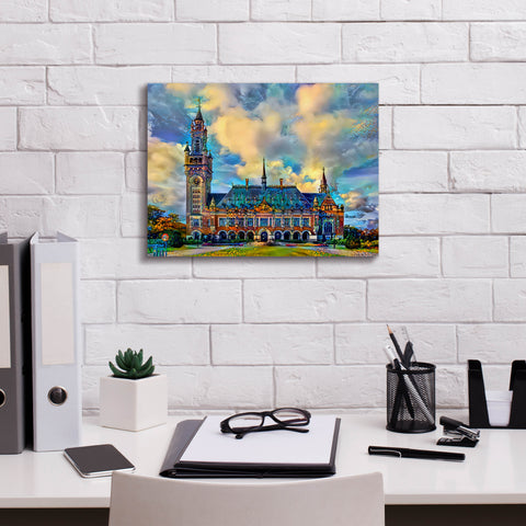 Image of 'The Hague Netherlands Peace Palace' by Pedro Gavidia, Canvas Wall Art,16 x 12