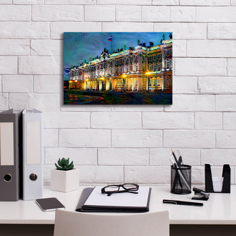 Image of 'Saint Petersburg Russia Hermitage Museum' by Pedro Gavidia, Canvas Wall Art,18 x 12