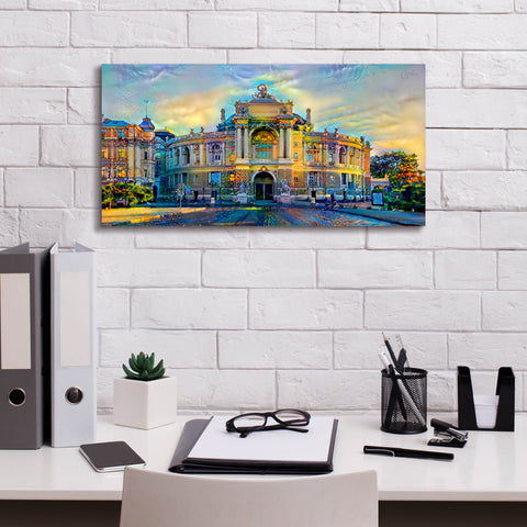 Image of 'Odessa Ukraine Opera and Ballet Theater' by Pedro Gavidia, Canvas Wall Art,24 x 12