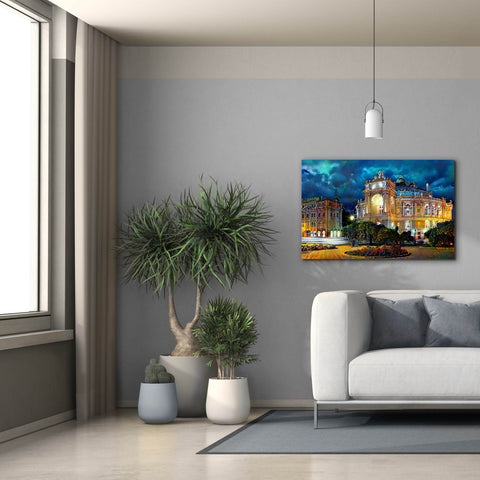 Image of 'Odessa Ukraine Opera and Ballet Theater Night' by Pedro Gavidia, Canvas Wall Art,40 x 26