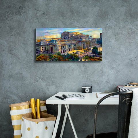 Image of 'Milan Italy Central Station' by Pedro Gavidia, Canvas Wall Art,24 x 12