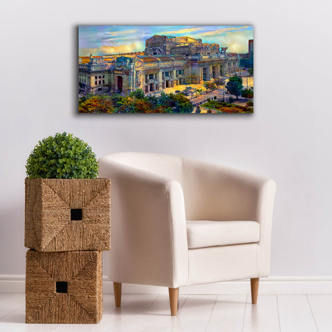 Image of 'Milan Italy Central Station' by Pedro Gavidia, Canvas Wall Art,40 x 20