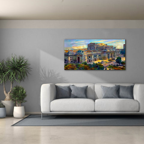 Image of 'Milan Italy Central Station' by Pedro Gavidia, Canvas Wall Art,60 x 30