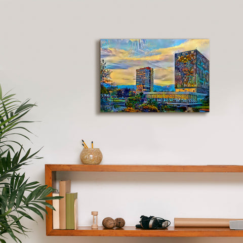 Image of 'Mexico City University City' by Pedro Gavidia, Canvas Wall Art,18 x 12