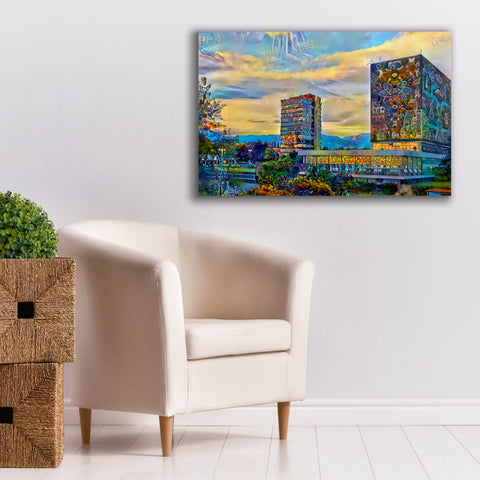 Image of 'Mexico City University City' by Pedro Gavidia, Canvas Wall Art,40 x 26