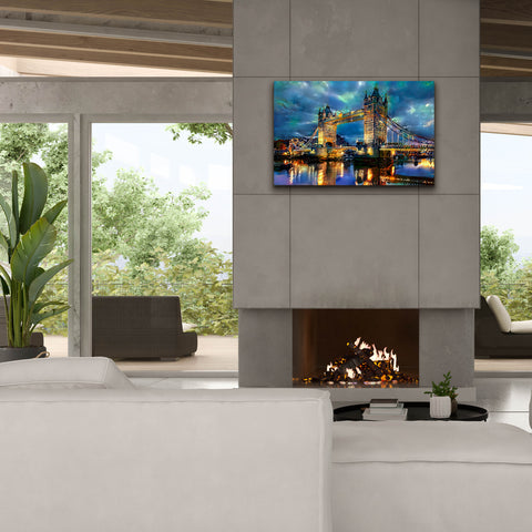 Image of 'England London Bridge' by Pedro Gavidia, Canvas Wall Art,40 x 26