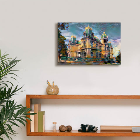 Image of 'Chihuahua Mexico Quinta Gameros' by Pedro Gavidia, Canvas Wall Art,18 x 12