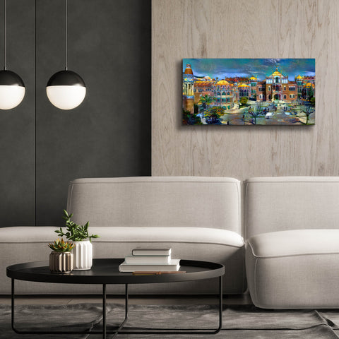 Image of 'Barcelona Spain Sant Pau Hospital and Palau de la Musica' by Pedro Gavidia, Canvas Wall Art,40 x 20