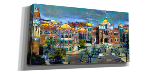 Image of 'Barcelona Spain Sant Pau Hospital and Palau de la Musica' by Pedro Gavidia, Canvas Wall Art