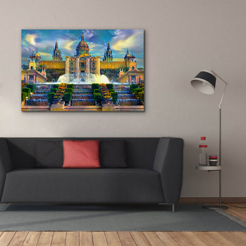 Image of 'Barcelona Spain Montjuic' by Pedro Gavidia, Canvas Wall Art,60 x 40