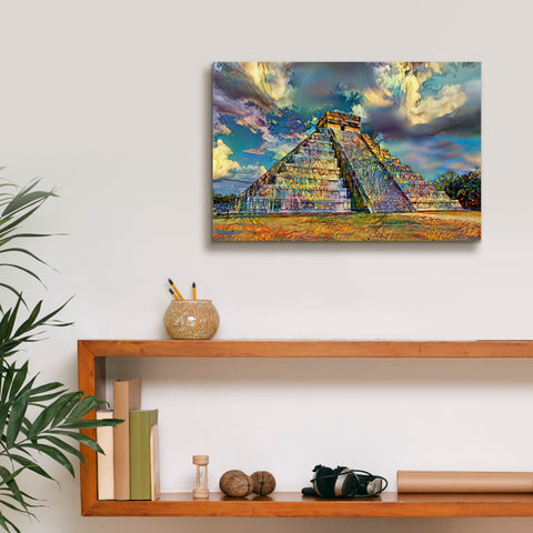 Image of 'Yucatan Mexico Chichen Itza' by Pedro Gavidia, Canvas Wall Art,18 x 12