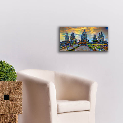Image of 'Yogyakarta Indonesia Prambanan temple' by Pedro Gavidia, Canvas Wall Art,24 x 12