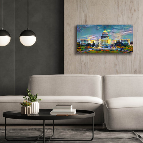 Image of 'Washington United States Capitol' by Pedro Gavidia, Canvas Wall Art,40 x 20