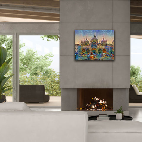 Image of 'Venice Italy Patriarchal Cathedral Basilica of Saint Mark' by Pedro Gavidia, Canvas Wall Art,34 x 26