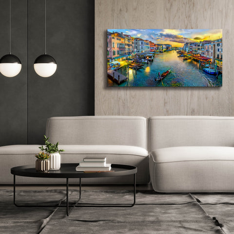 Image of 'Venice Italy Grand Canal' by Pedro Gavidia, Canvas Wall Art,60 x 30