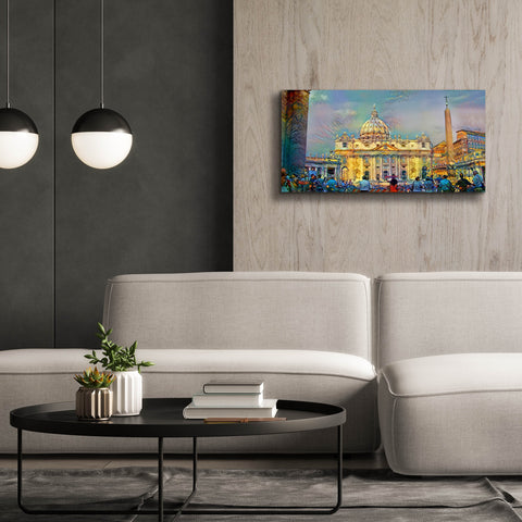Image of 'Vatican City Saint Peter Basilica' by Pedro Gavidia, Canvas Wall Art,40 x 20