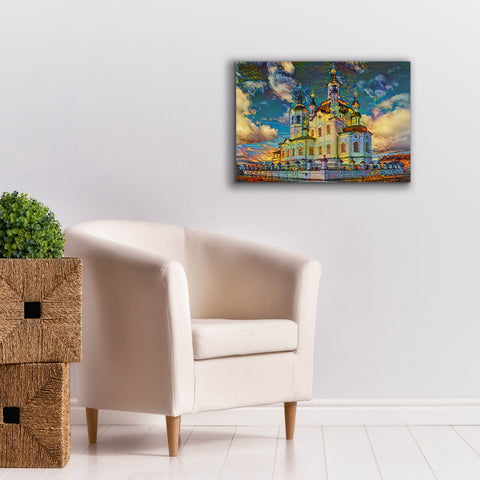 Image of 'Tyumen Russia Church of Zechariah and Elizabeth in Tobolsk' by Pedro Gavidia, Canvas Wall Art,26 x 18