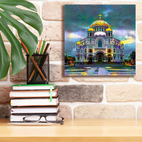 Image of 'Saint Petersburg Russia Naval cathedral of Saint Nicholas in Kronstadt' by Pedro Gavidia, Canvas Wall Art,12 x 12