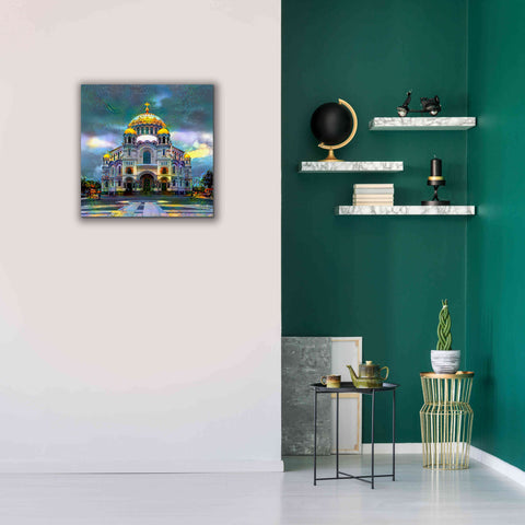 Image of 'Saint Petersburg Russia Naval cathedral of Saint Nicholas in Kronstadt' by Pedro Gavidia, Canvas Wall Art,26 x 26