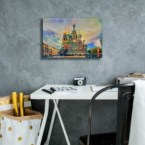 Image of 'Saint Petersburg Russia Church of the Savior on Spilled Blood Ver2' by Pedro Gavidia, Canvas Wall Art,18 x 12